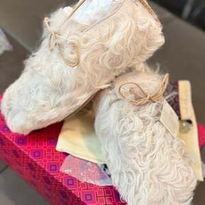 Rare Find -Tory Burch Mongolian Shearling Lace-Up Evan Bootie